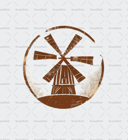 Rustikale Windmühle